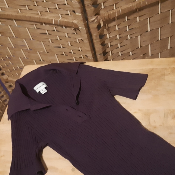 🌺Moving Sale!🪴 Short-Sleeved Polo in Dark Purple - Picture 5 of 9